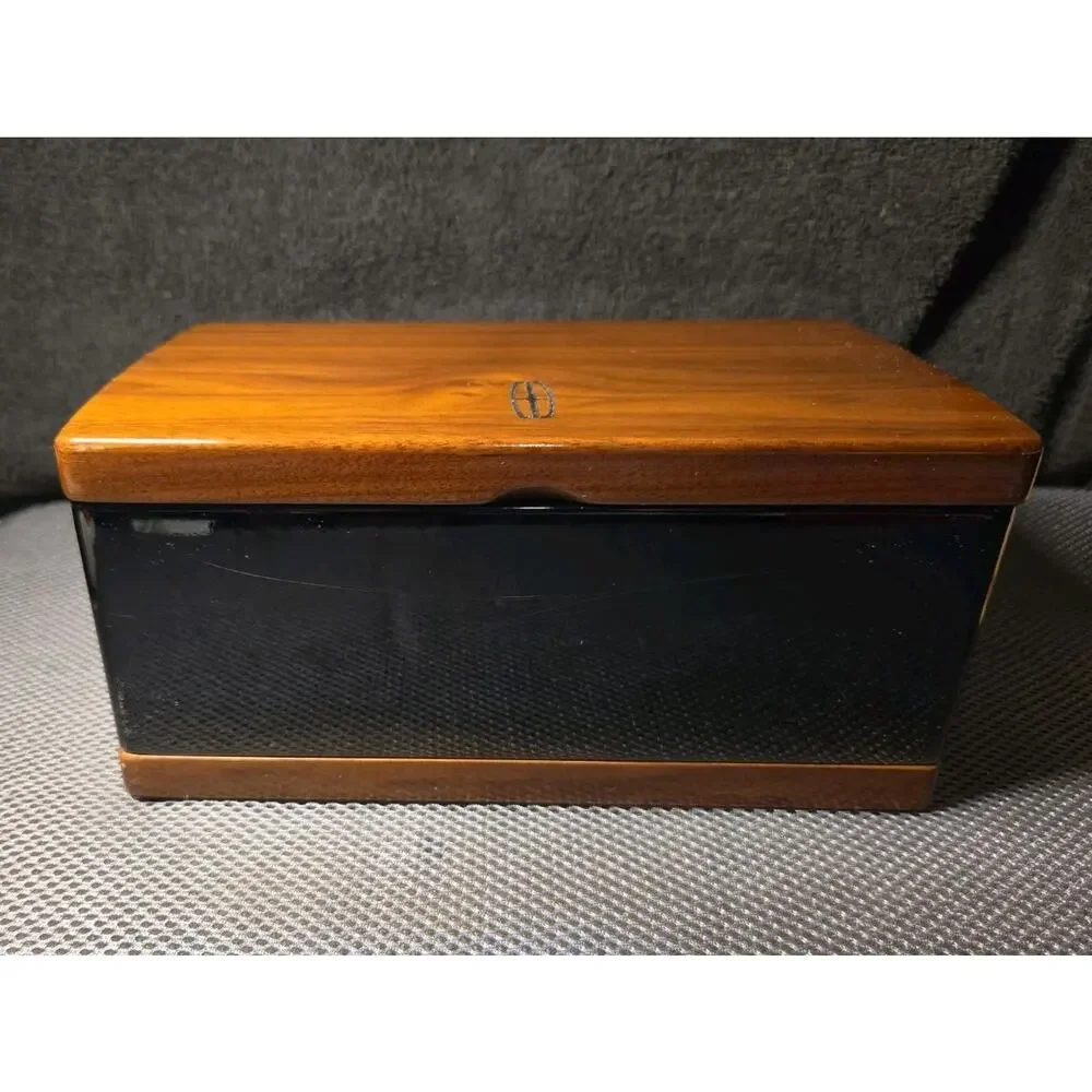 Lincoln Advertising Jewelry Wood Box With Drawer Felt Lined